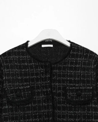 Loose-fit tweed jacket