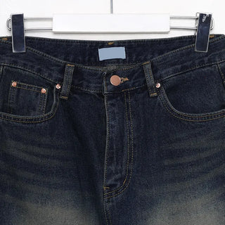 Vintage Washed Wide Denim Pants
