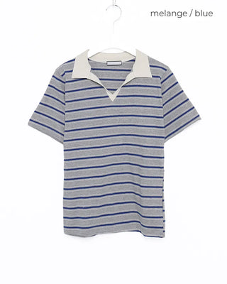 Color border half-sleeve T-shirt