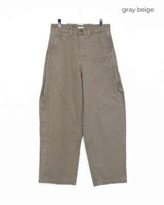 Pants with a diagonal panel design