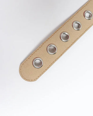 Eyelet suede belt