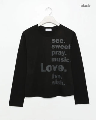 Lettering Long Sleeve T-Shirt