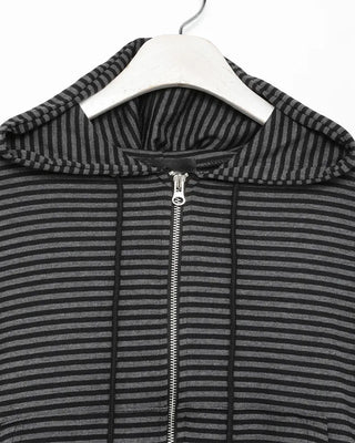 Striped Hooded Zip-Up