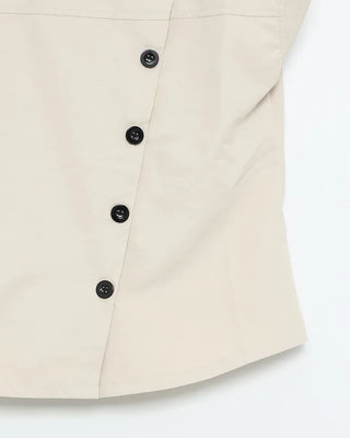 Slim, asymmetrical button blouse