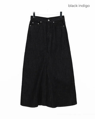 Maxi Slit Denim Long Skirt