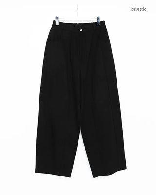 Semi-curved cotton pants