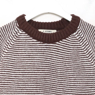 Fine Border Knit Sweater