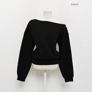 Simple off-shoulder sweatshirt