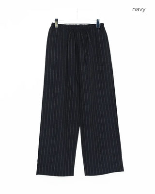 Oversized striped wide-leg pants