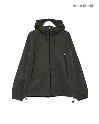 Oversized hooded windbreaker