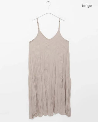 Wrinkle Camisole Long Dress