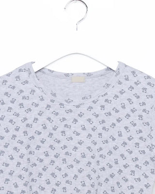 Mini Bear Slim Cropped Perforated T-Shirt