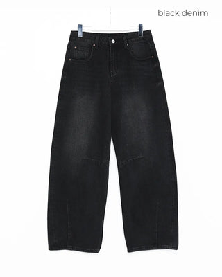 York Point Whisker Wash Wide Denim