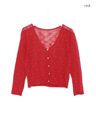 Colorful polka dot cardigan