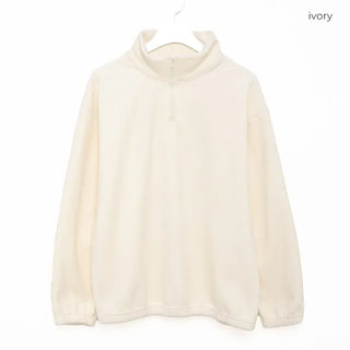 Corduroy half-zip pullover and pants set