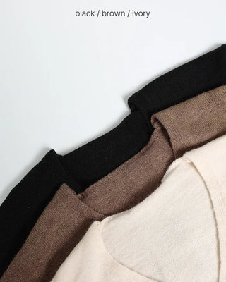 V-neck basic cardigan