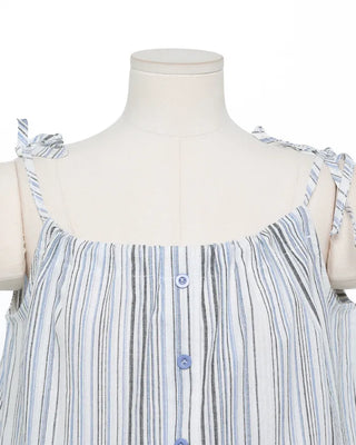 Striped button blouse