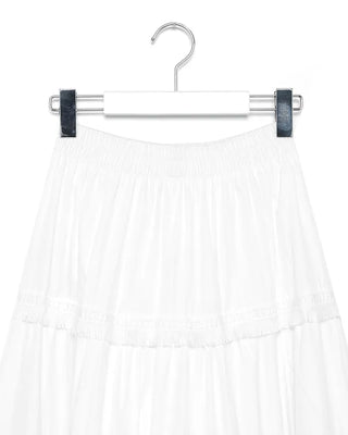 Tassel tiered long skirt