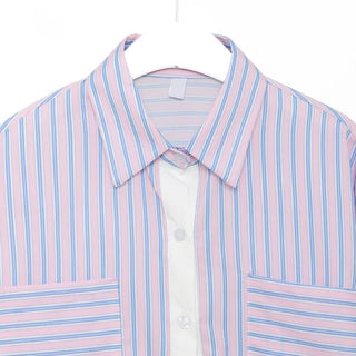 Front two-pocket striped shirt