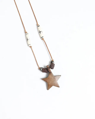 Wood Star Necklace