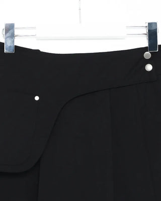 Rivet Pleated Midi Skirt