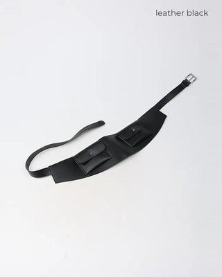 Double pocket belt waist pouch