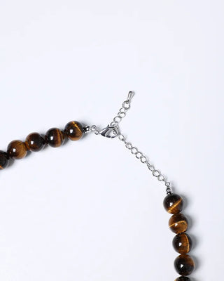 Glossy Brown Ball Necklace