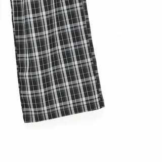 Pintuck check pants