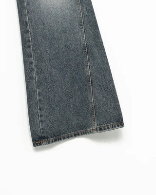 Unique outseam bootcut denim pants
