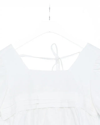 Square neck puff blouse