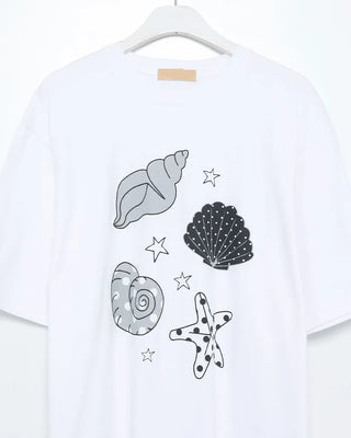 (Unisex) Printed Point Short-Sleeve T-Shirt