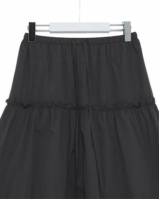 Lace nylon midi skirt