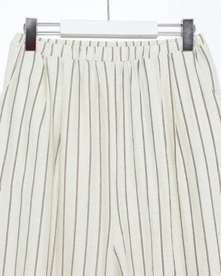 Striped Wide Wrinkle Easy Pants