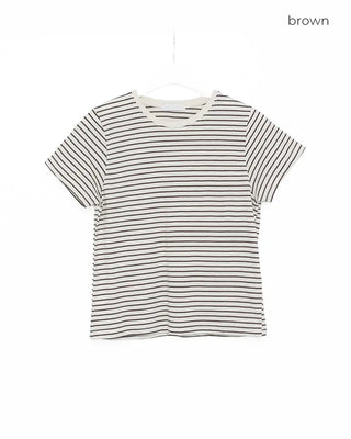 Basic Fit Striped Short Sleeve T-Shirt