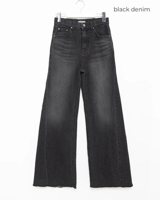 Slit detail denim pants