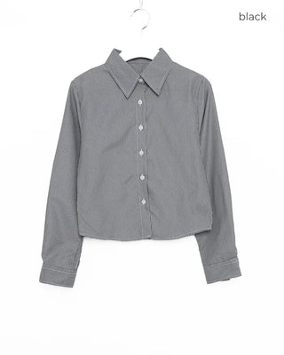 Crop striped shirt