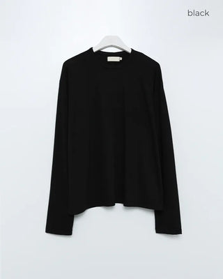 (Unisex) Simple Round Long Sleeve T-Shirt