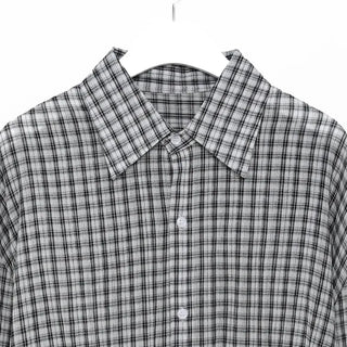 Unisex seersucker check shirt