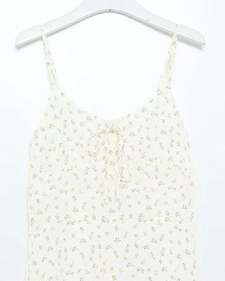 Mini Flower Ribbon Mini Dress