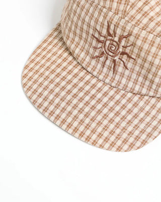 Sunstitch Check Seersucker Cap