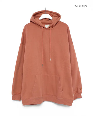 Fleece-lined colored hoodie