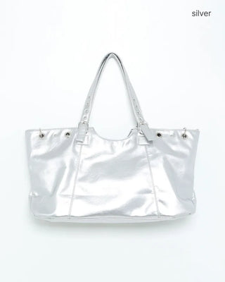 Denim Big Shoulder Tote Bag
