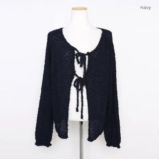 Boucle Double Ribbon Cardigan