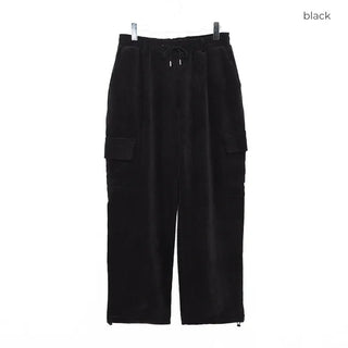 (Unisex) Corduroy Wide Cargo String Jogger Pants