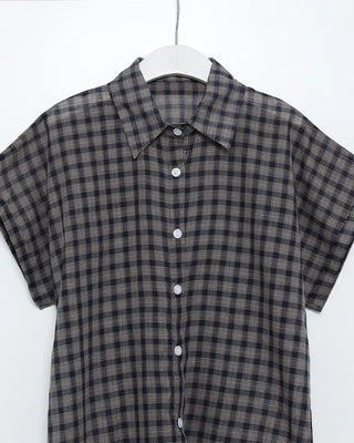 Checkered short-sleeved shirt