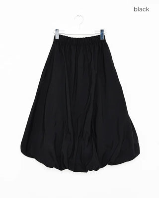 Elastic waist balloon nylon skirt