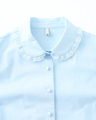 [1st Re-release] (ORIGINAL) Lace Ribbon Slim Blouse