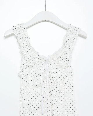 Polka Dot Ribbon Tie Camisole