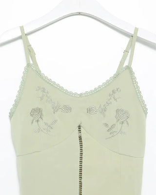 Vintage floral embroidered camisole