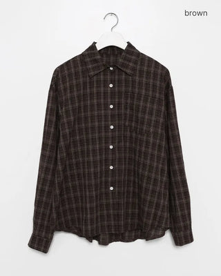 Checked oversized shirt